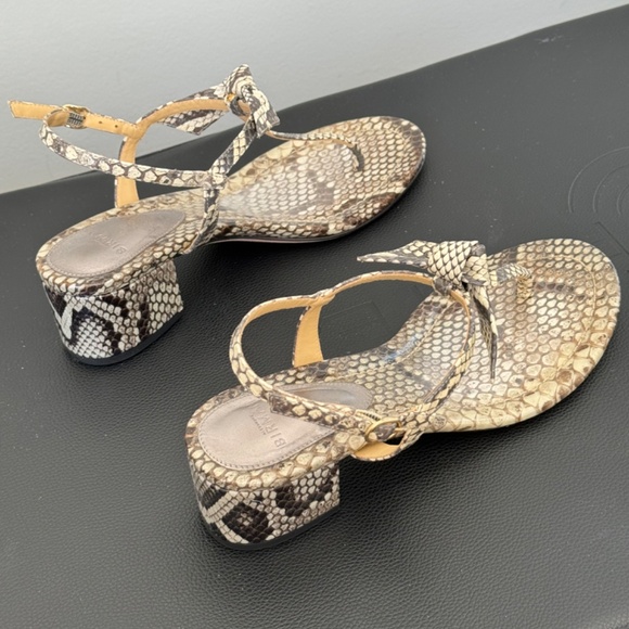 Alexander Birman Clarista T-strap sandal, python print. With box - Picture 6 of 10